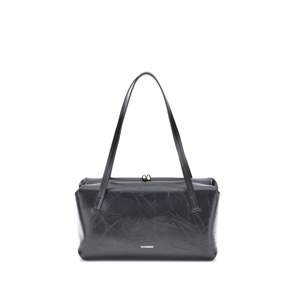 Jil Sander Black Calf Leather Bos Taurus Shoulder Bag Jil Sander