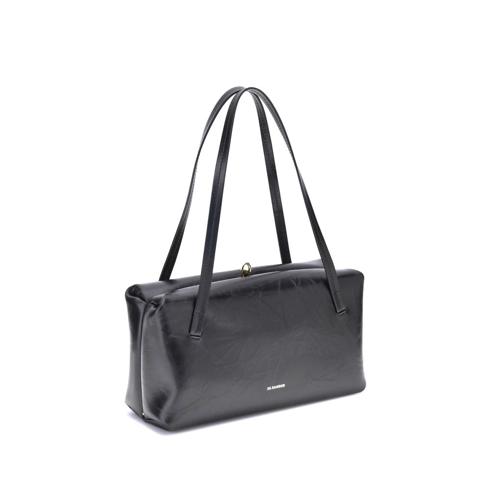 Jil Sander Black Calf Leather Bos Taurus Shoulder Bag Jil Sander