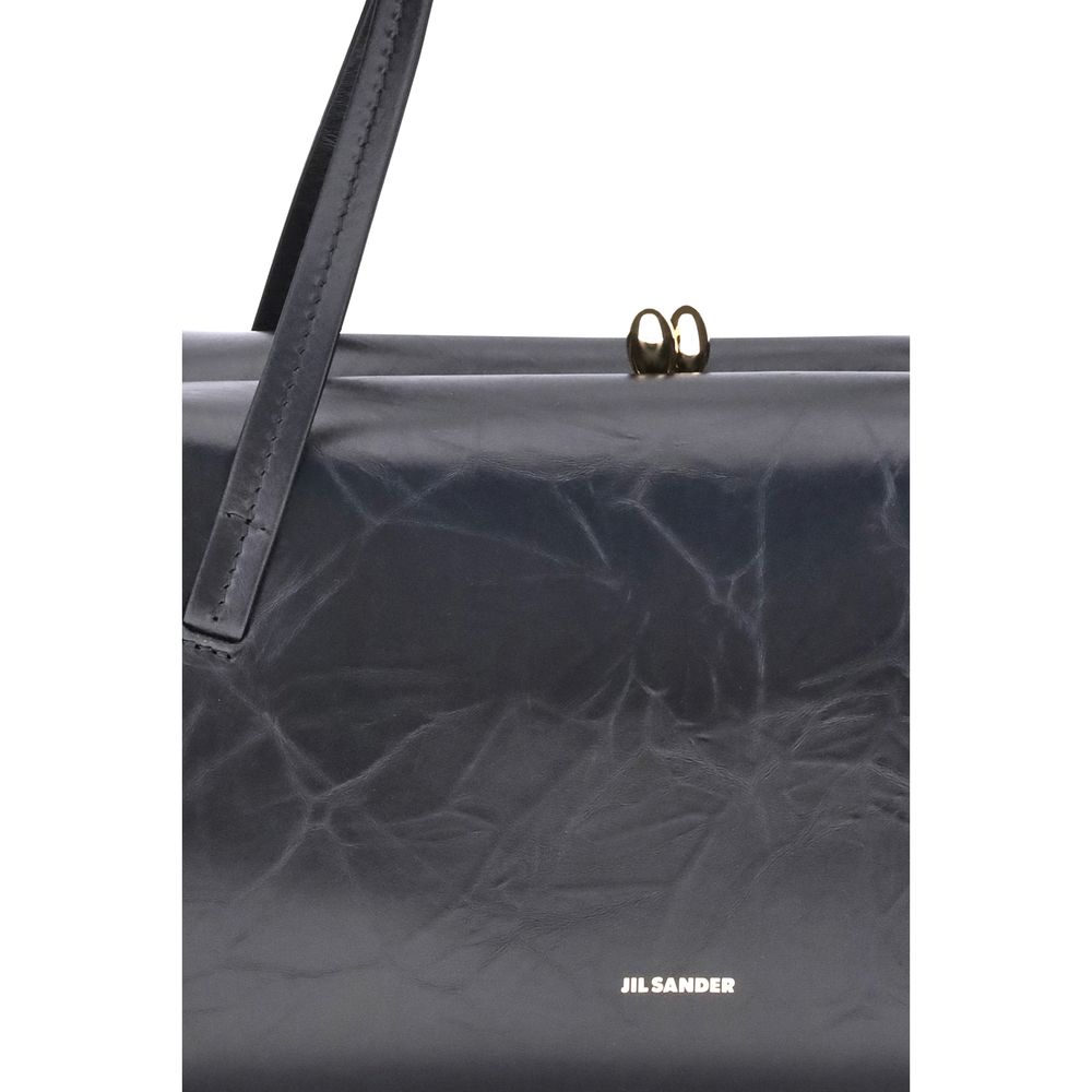 Jil Sander Black Calf Leather Bos Taurus Shoulder Bag Jil Sander
