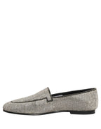 Dolce & Gabbana Silver Crystal Embellished Men Loafers Shoes Dolce & Gabbana