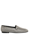 Dolce & Gabbana Silver Crystal Embellished Men Loafers Shoes Dolce & Gabbana