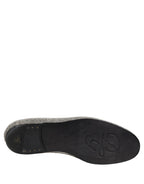 Dolce & Gabbana Silver Crystal Embellished Men Loafers Shoes - Eljoys Fashion 