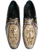 Dolce & Gabbana Multicolor Embroidered Sequin Loafers Shoes Dolce & Gabbana