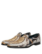 Dolce & Gabbana Multicolor Embroidered Sequin Loafers Shoes Dolce & Gabbana