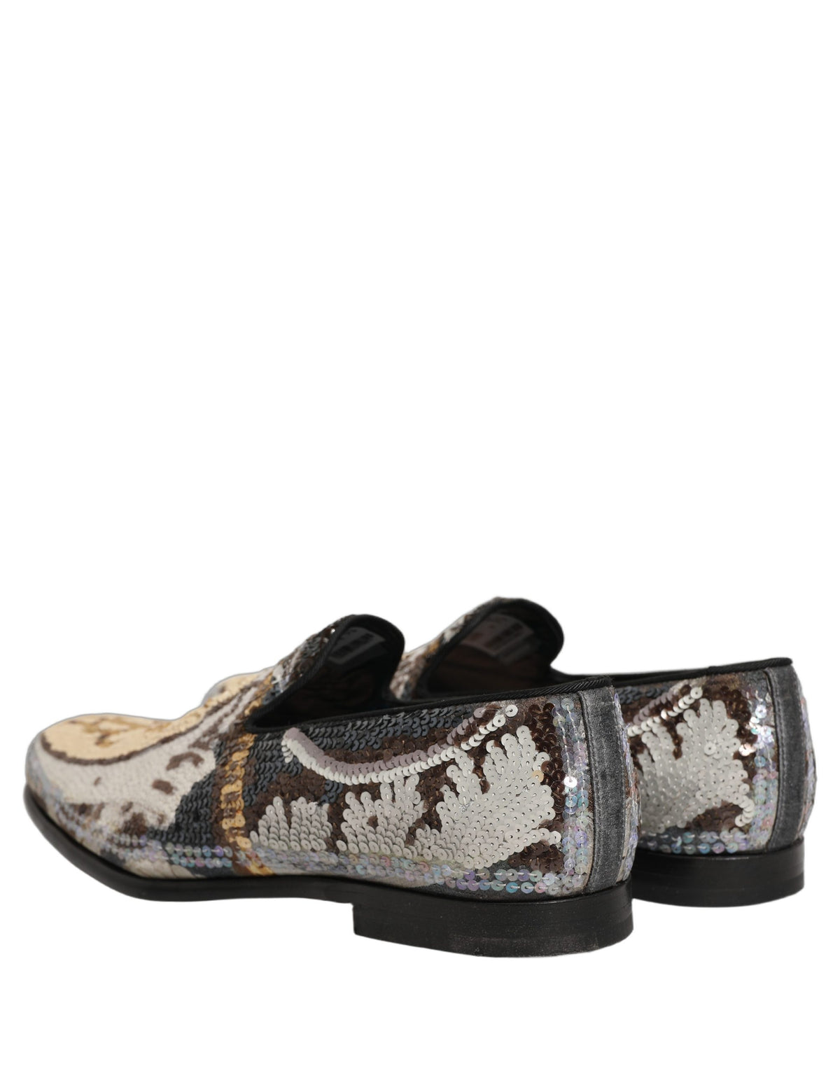 Dolce & Gabbana Multicolor Embroidered Sequin Loafers Shoes Dolce & Gabbana