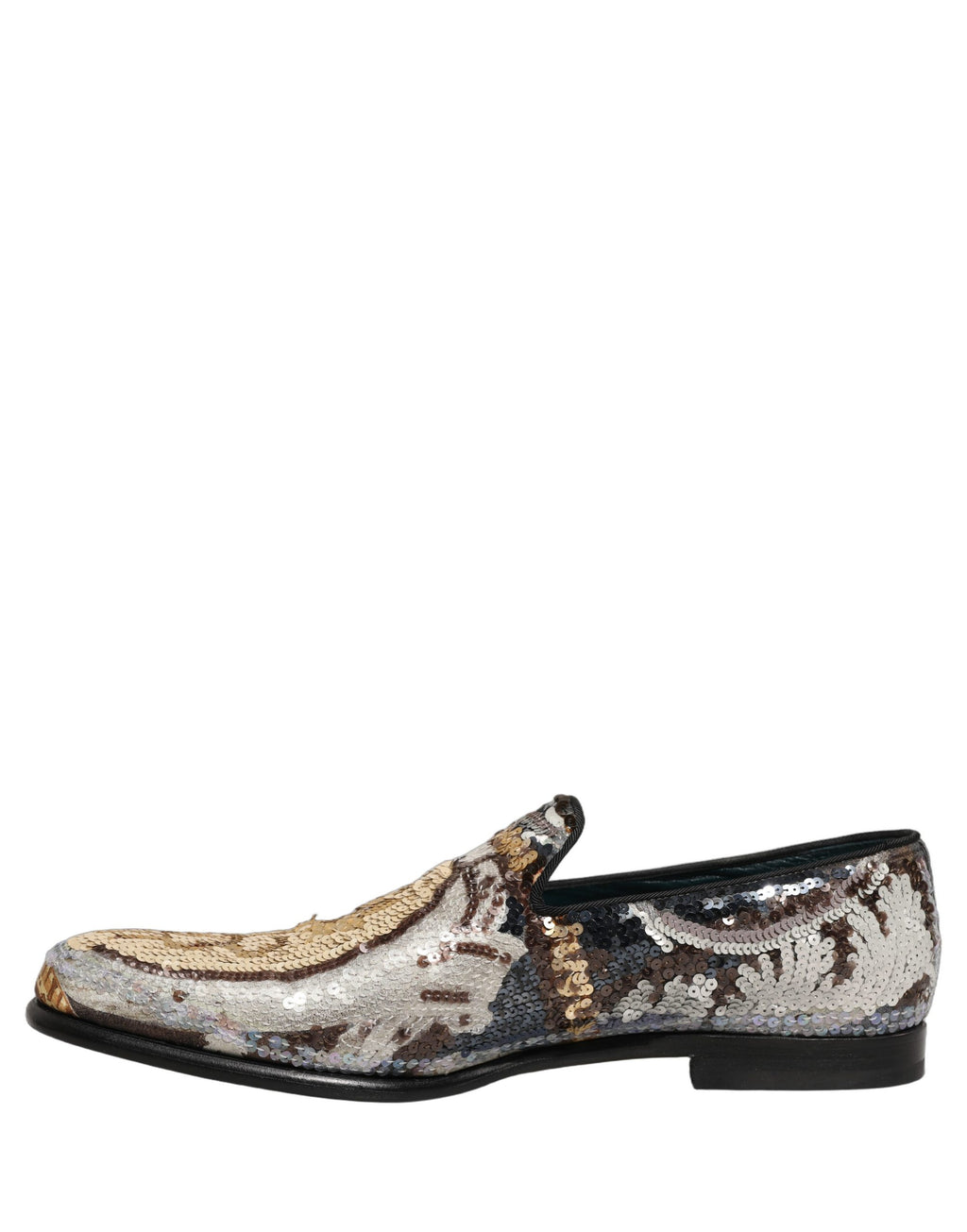 Dolce & Gabbana Multicolor Embroidered Sequin Loafers Shoes Dolce & Gabbana