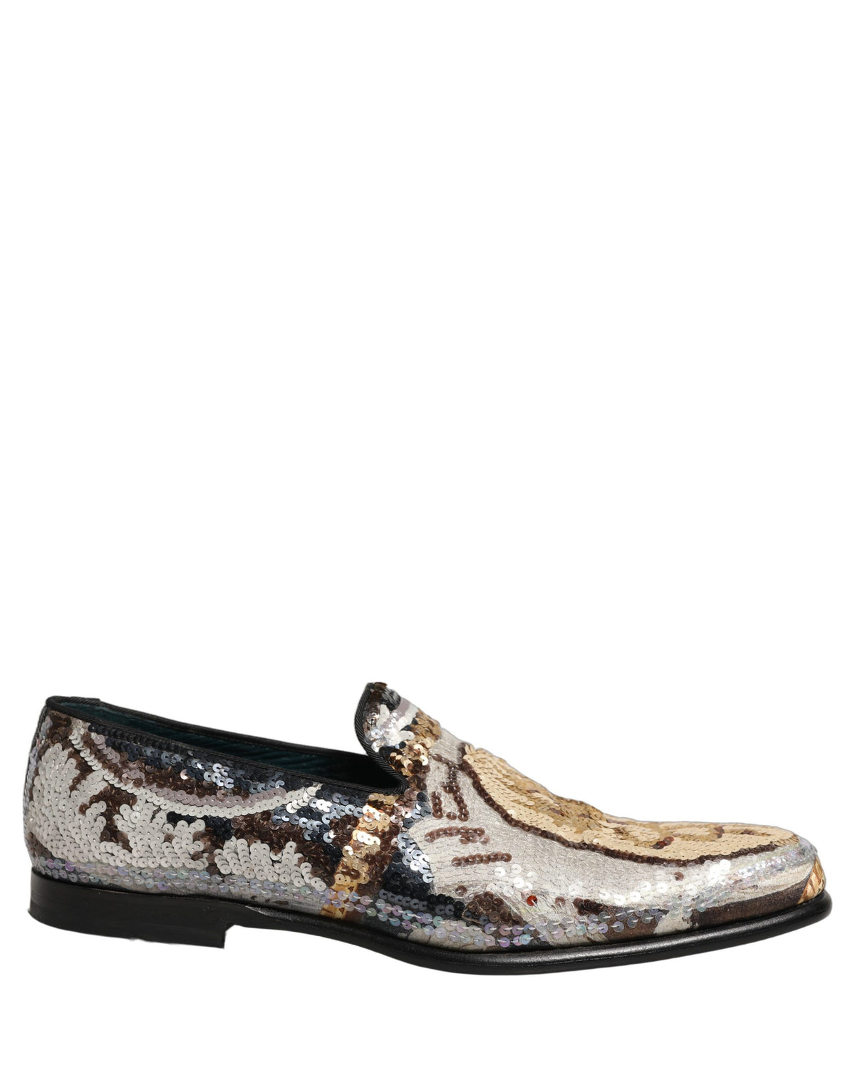 Dolce & Gabbana Multicolor Embroidered Sequin Loafers Shoes Dolce & Gabbana