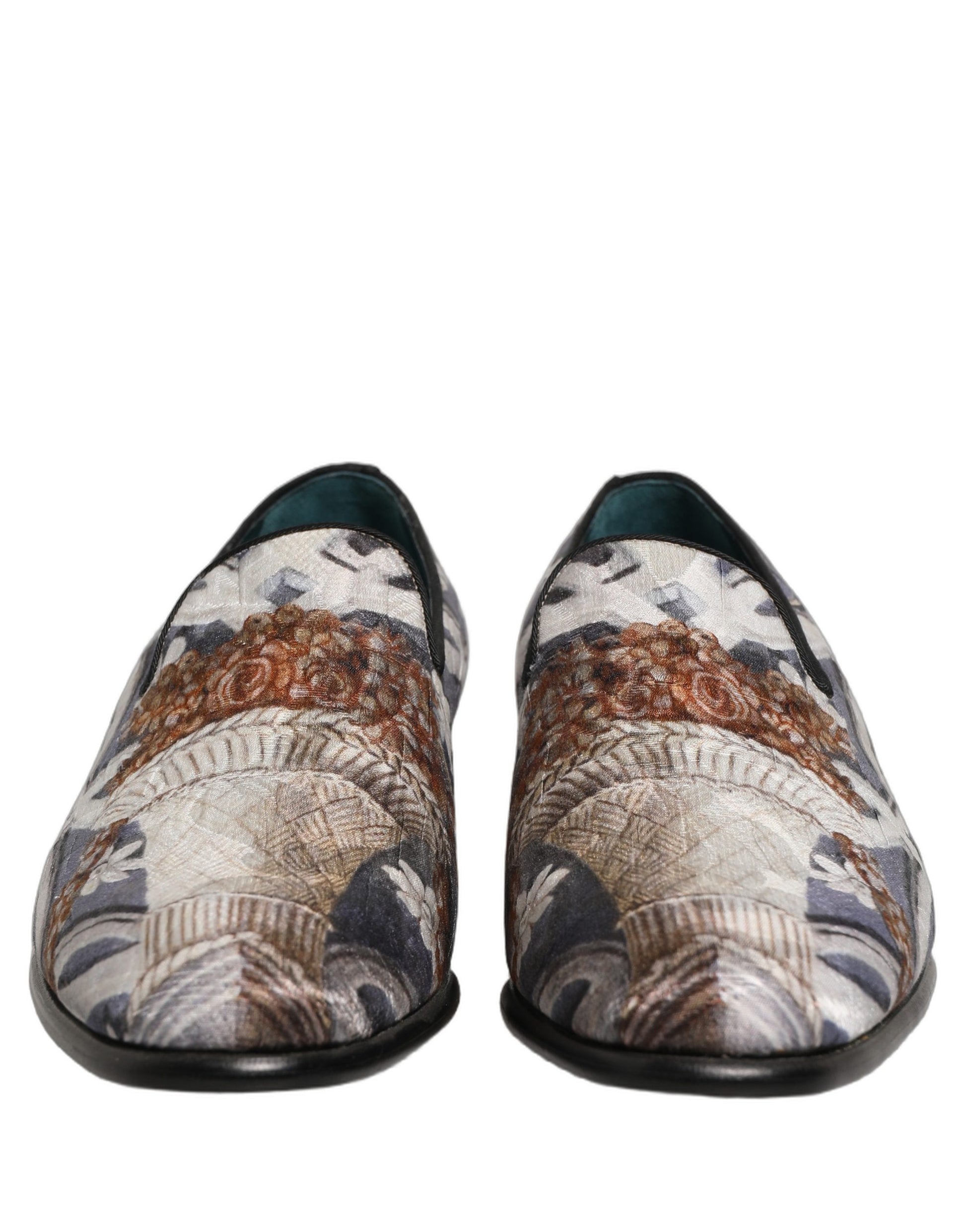 Dolce & Gabbana Multicolor Floral Tapestry Embroidery Loafer Shoes Dolce & Gabbana