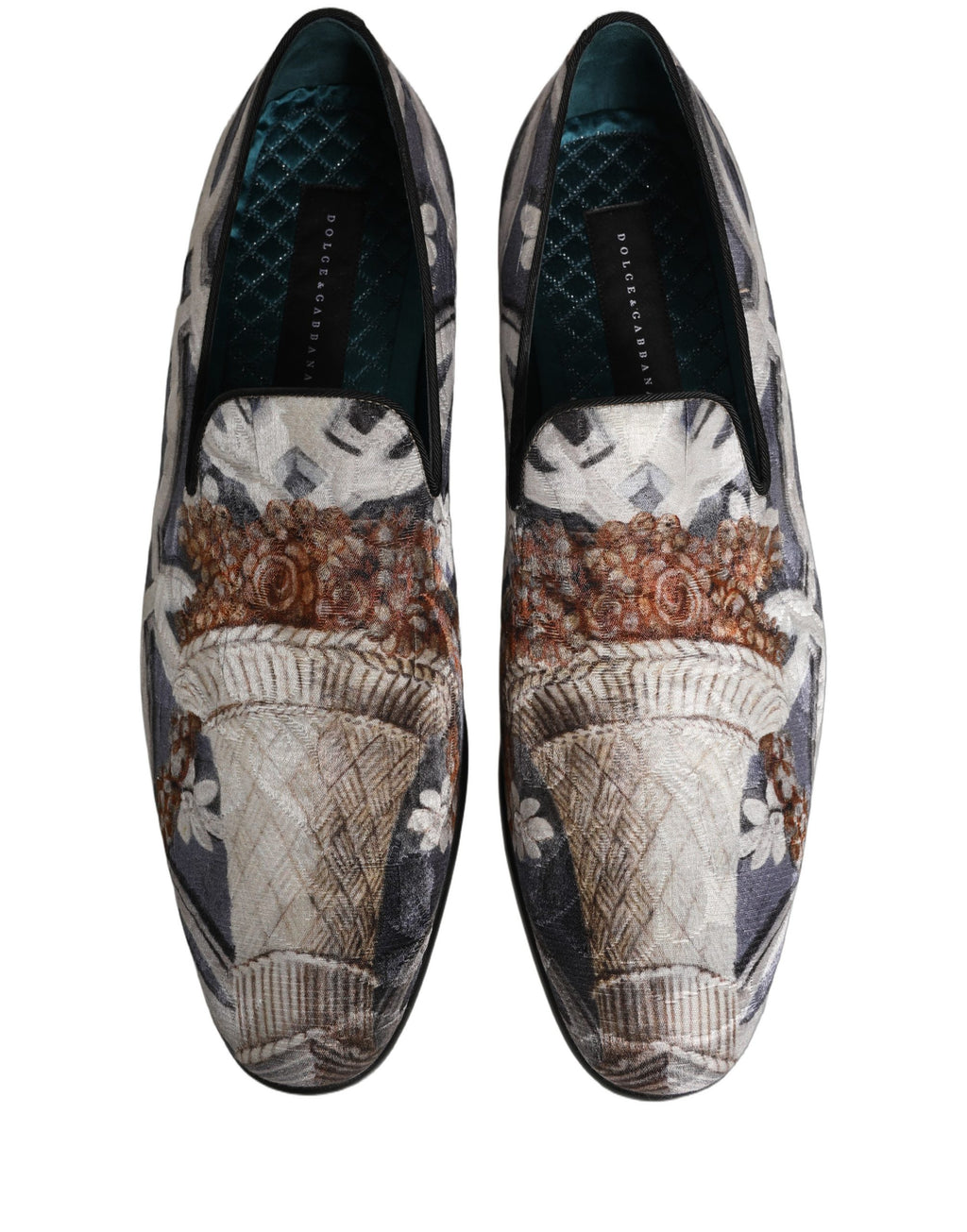 Dolce & Gabbana Multicolor Floral Tapestry Embroidery Loafer Shoes Dolce & Gabbana