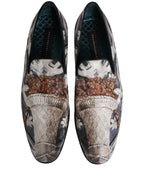 Dolce & Gabbana Multicolor Floral Tapestry Embroidery Loafer Shoes Dolce & Gabbana