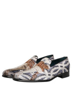 Dolce & Gabbana Multicolor Floral Tapestry Embroidery Loafer Shoes Dolce & Gabbana