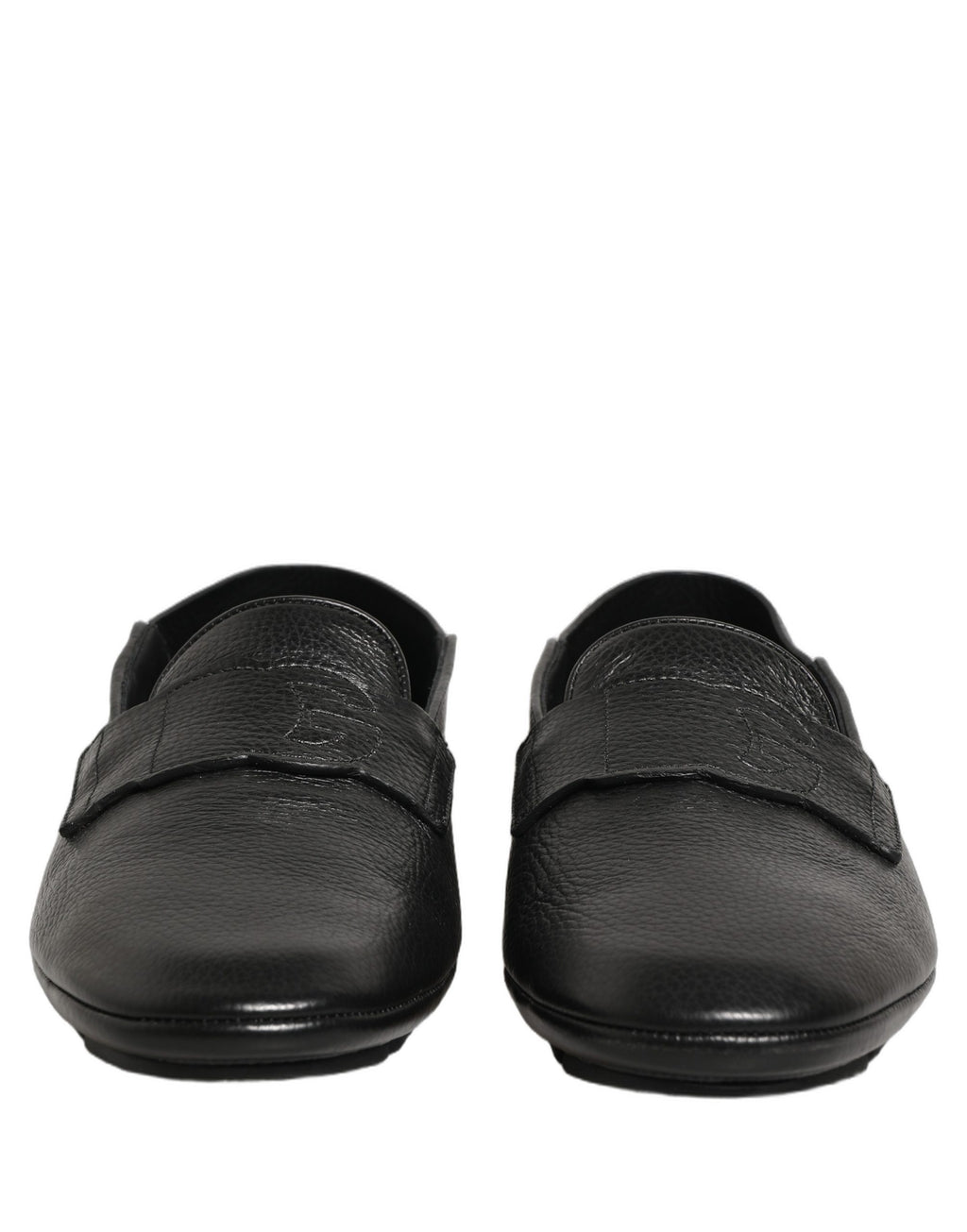 Dolce & Gabbana Black Deerskin Leather Driver Loafers Shoes Dolce & Gabbana