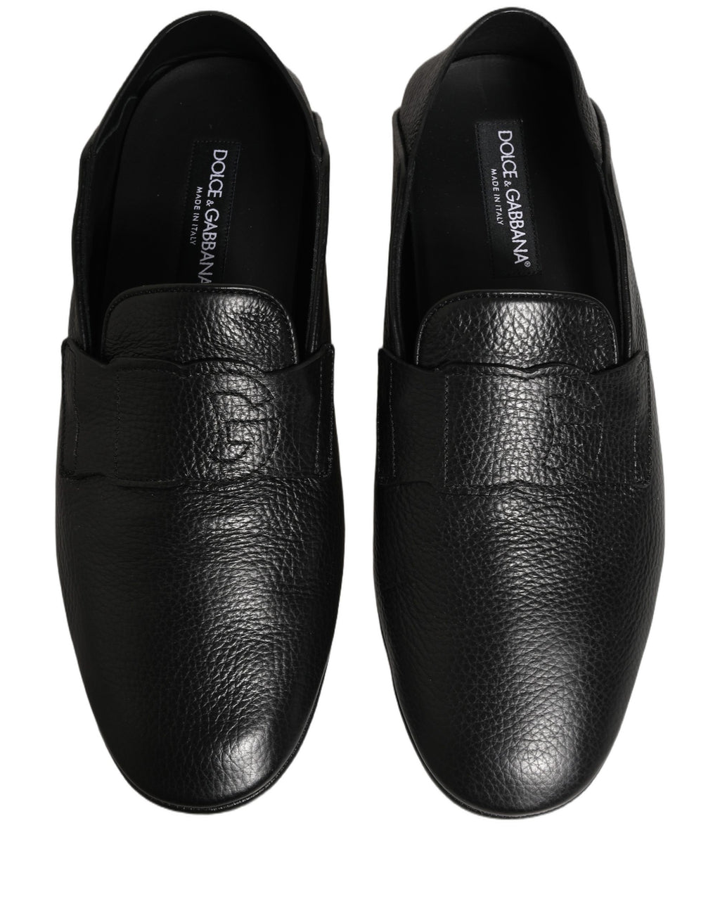 Dolce & Gabbana Black Deerskin Leather Driver Loafers Shoes Dolce & Gabbana