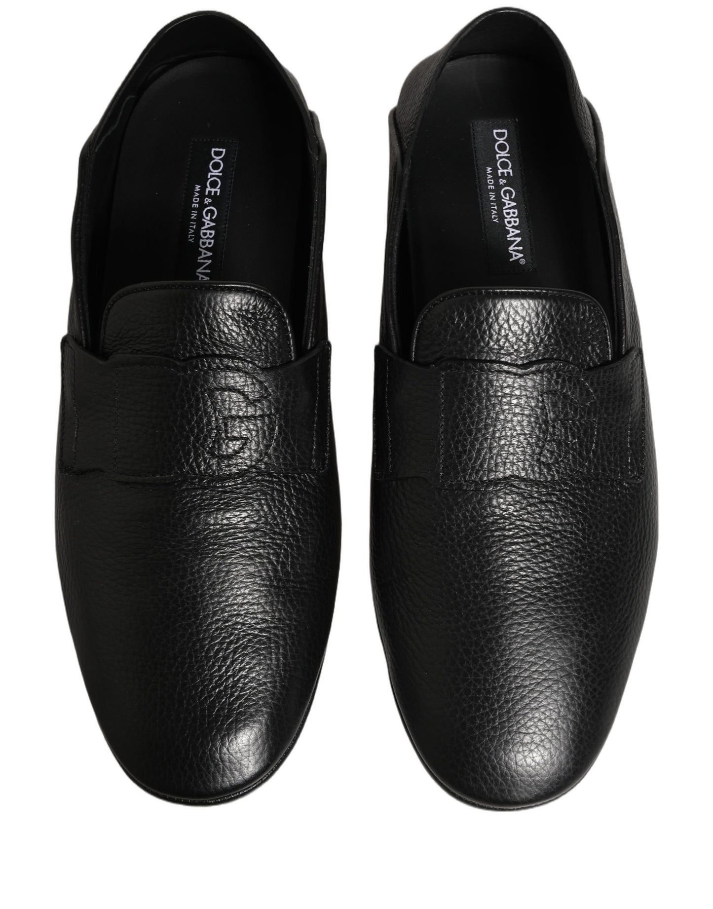 Dolce & Gabbana Black Deerskin Leather Driver Loafers Shoes Dolce & Gabbana