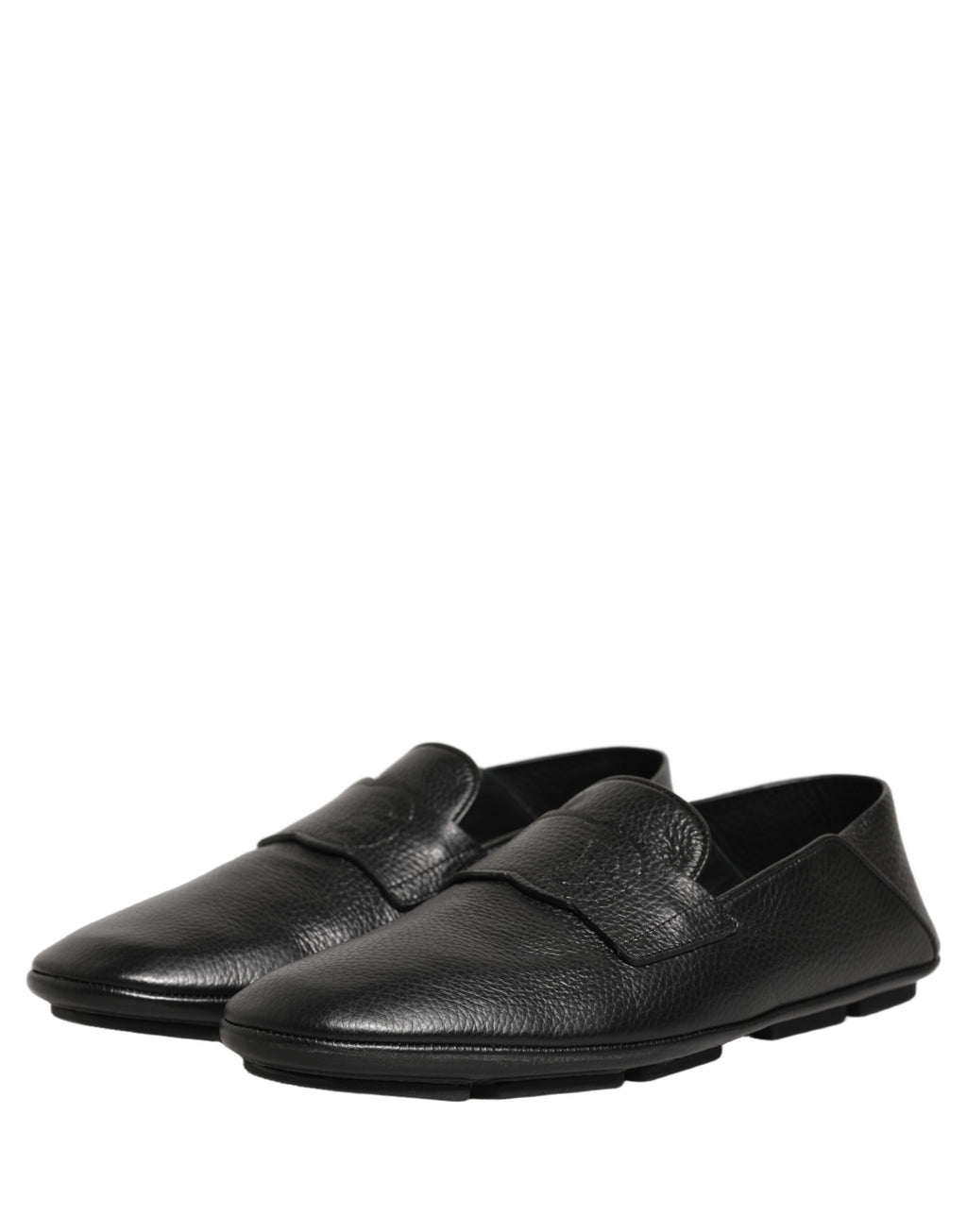 Dolce & Gabbana Black Deerskin Leather Driver Loafers Shoes Dolce & Gabbana