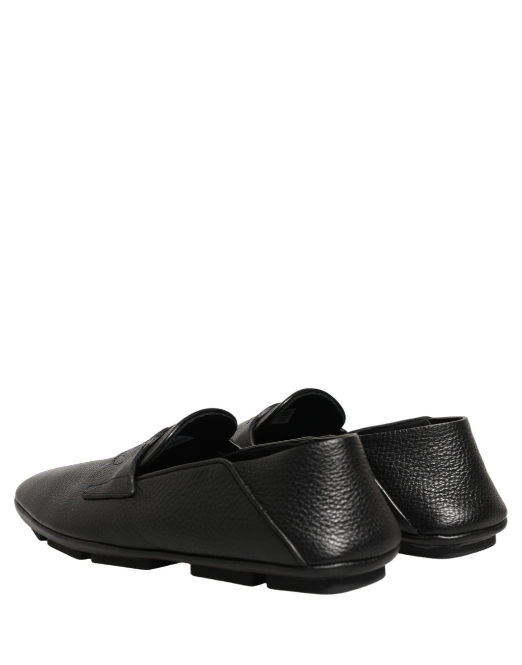 Dolce & Gabbana Black Deerskin Leather Driver Loafers Shoes Dolce & Gabbana