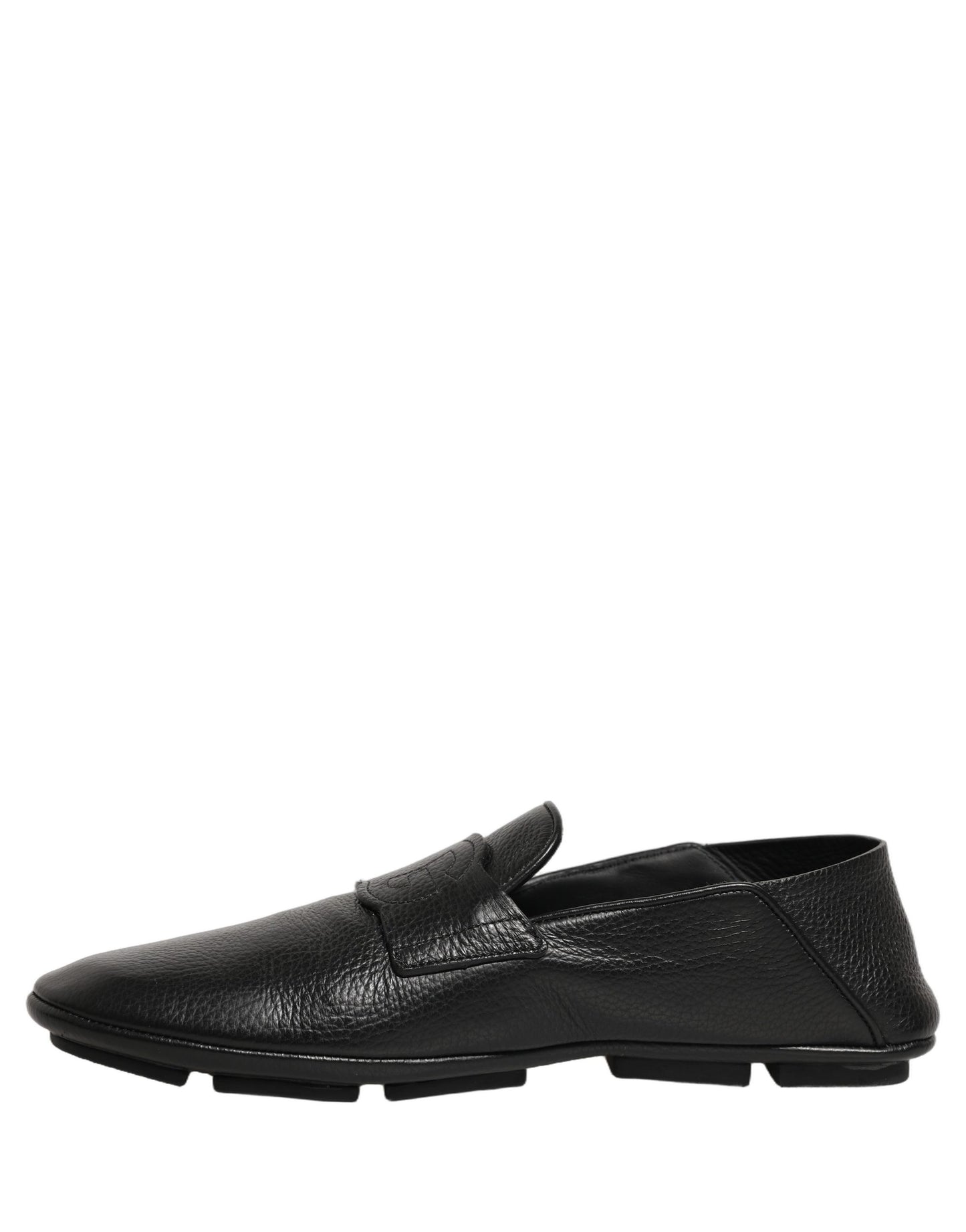 Dolce & Gabbana Black Deerskin Leather Driver Loafers Shoes Dolce & Gabbana