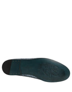 Dolce & Gabbana Blue Glitter Lurex DG Logo Dress Loafers Shoes - Eljoys Fashion 