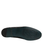 Dolce & Gabbana Black Velvet Diamond Stitched Loafers Shoes Dolce & Gabbana