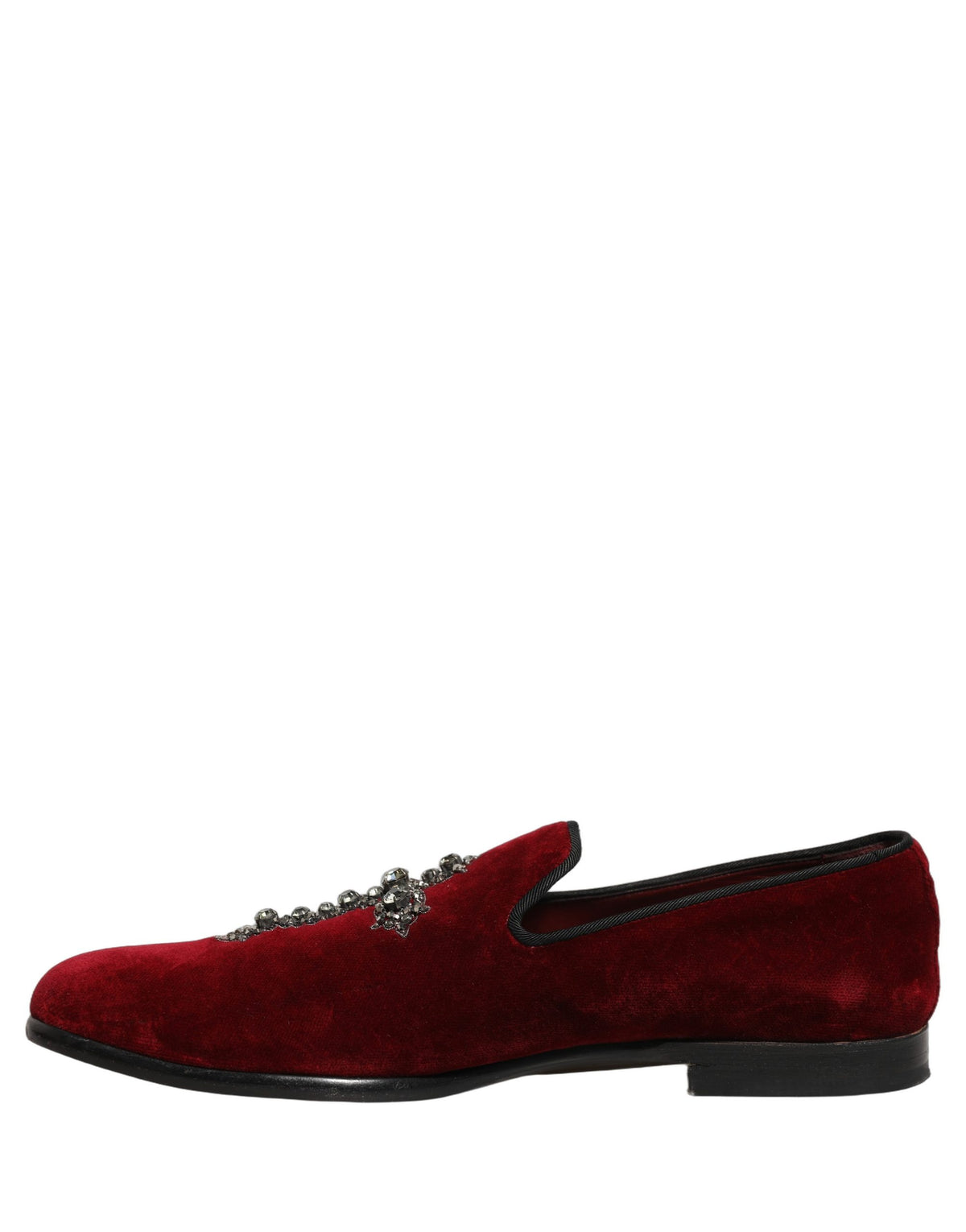 Dolce & Gabbana Maroon Suede Cross Slip On Dress Loafers Shoes Dolce & Gabbana