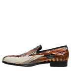 Dolce & Gabbana Multicolor Embroidered Sequin Loafers Shoes Dolce & Gabbana