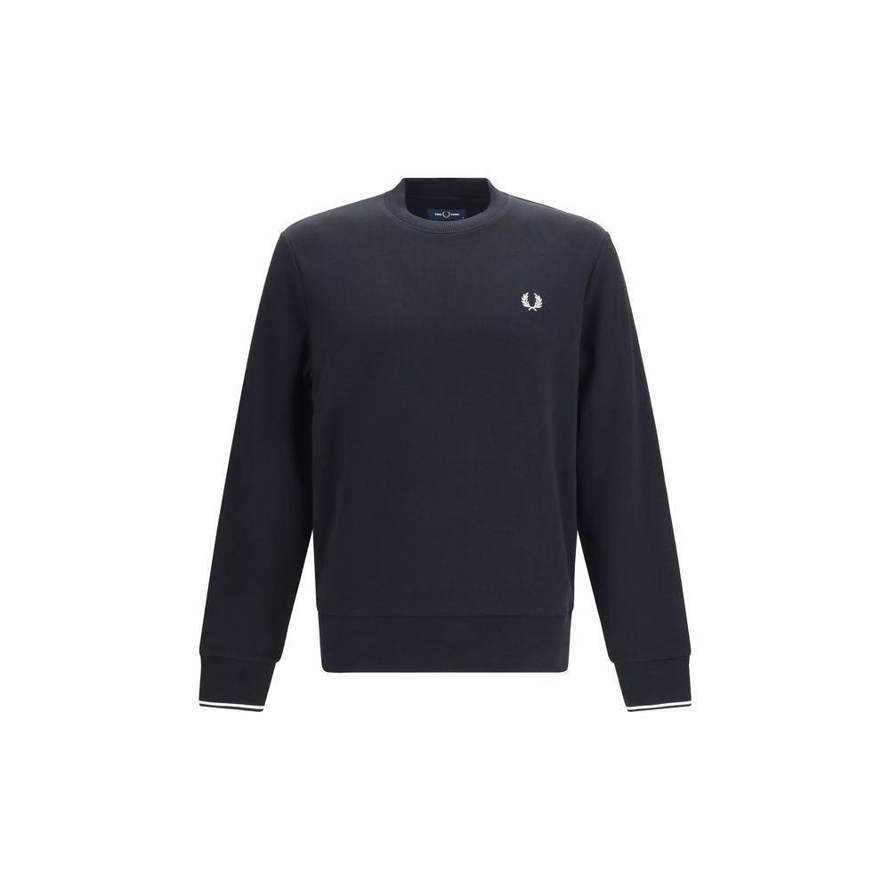 Fred Perry Black Cotton Sweatshirt Fred Perry