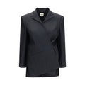 Khaite Black Wool Oves Aries Full-Length Jacket Khaite