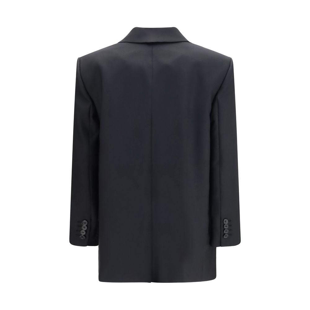Khaite Black Wool Oves Aries Full-Length Jacket Khaite