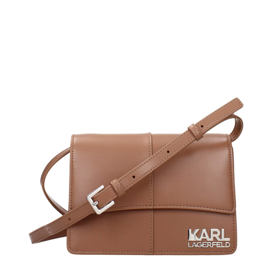 Karl Lagerfeld Brown Polyethylene Crossbody Bag Karl Lagerfeld