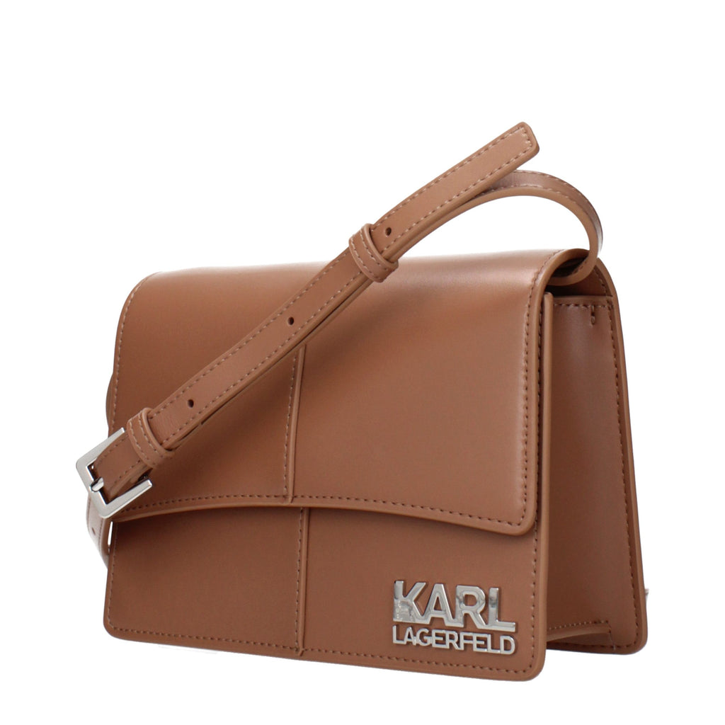Karl Lagerfeld Brown Polyethylene Crossbody Bag Karl Lagerfeld