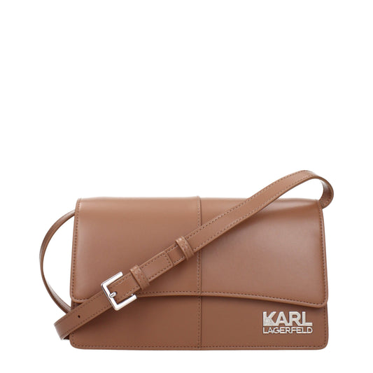 Karl Lagerfeld Brown Polyethylene Crossbody Bag Karl Lagerfeld