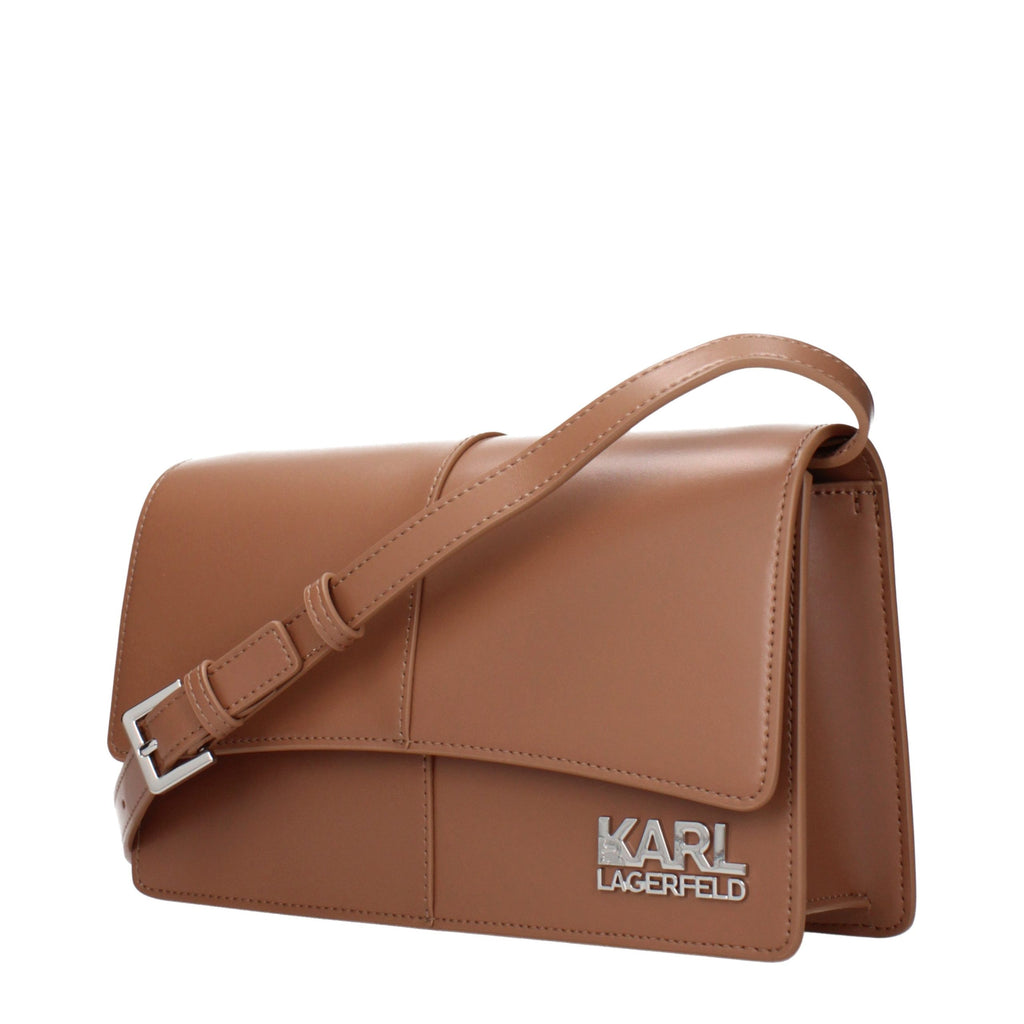 Karl Lagerfeld Brown Polyethylene Crossbody Bag Karl Lagerfeld