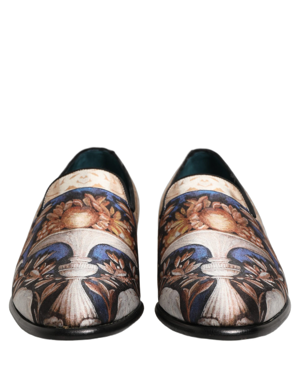 Dolce & Gabbana Multicolor Fruit Print Velvet Loafers Shoes Dolce & Gabbana