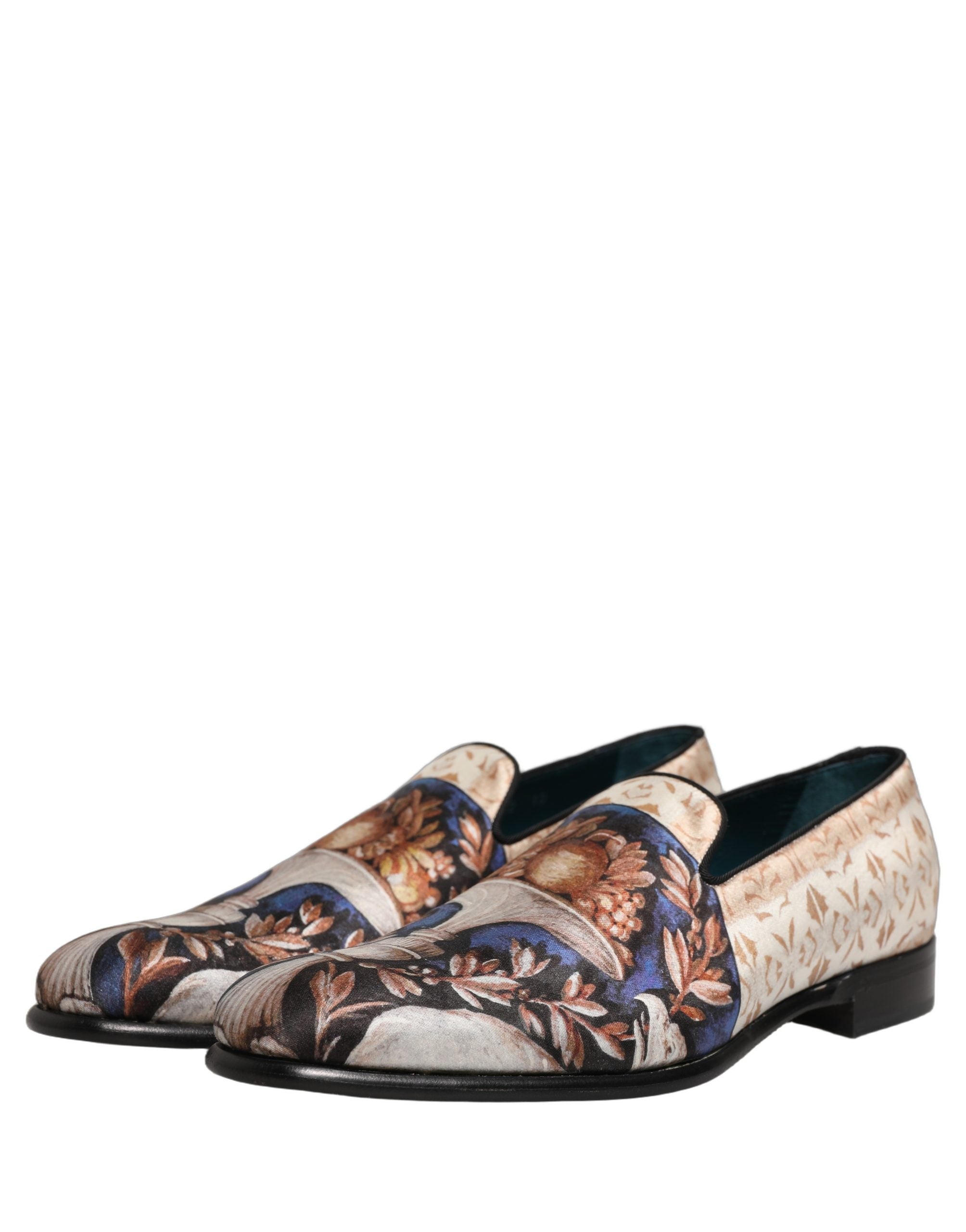 Dolce & Gabbana Multicolor Fruit Print Velvet Loafers Shoes Dolce & Gabbana