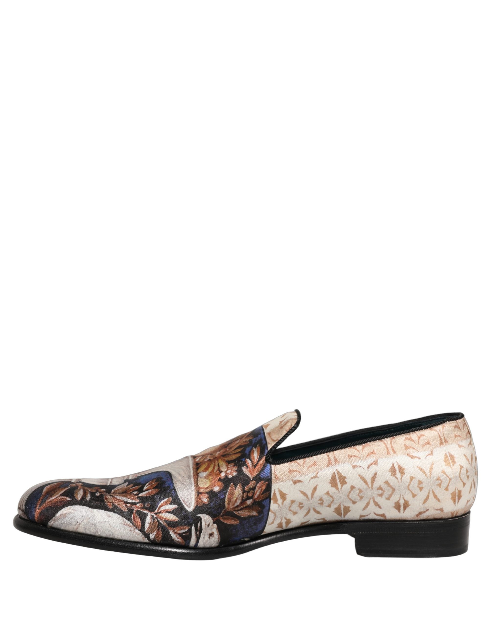 Dolce & Gabbana Multicolor Fruit Print Velvet Loafers Shoes Dolce & Gabbana