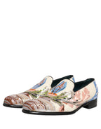 Dolce & Gabbana Multicolor Sequin Embroidered Loafers Shoes Dolce & Gabbana