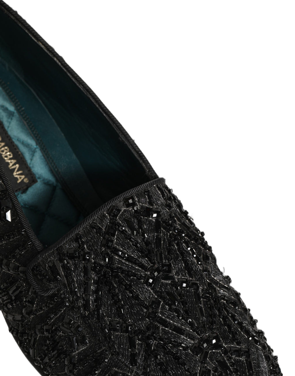 Dolce & Gabbana Black Velvet Embroidered Dress Loafers Shoes Dolce & Gabbana