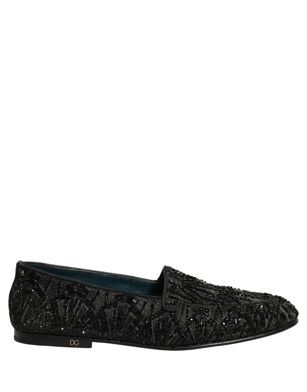 Dolce & Gabbana Black Velvet Embroidered Dress Loafers Shoes Dolce & Gabbana