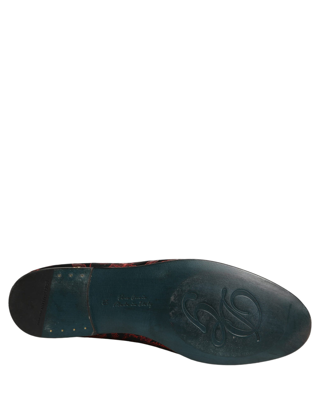 Dolce & Gabbana Red Floral Jacquard Slip On Loafers Shoes - Eljoys Fashion 