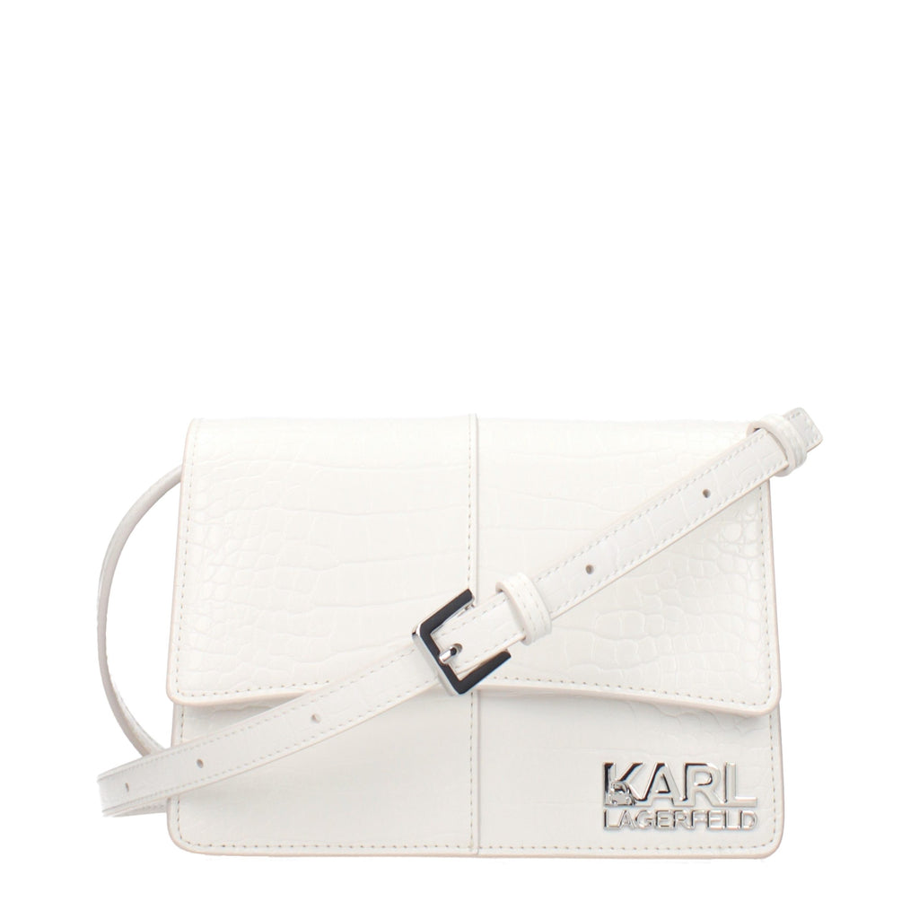 Karl Lagerfeld White Polyethylene Crossbody Bag Karl Lagerfeld