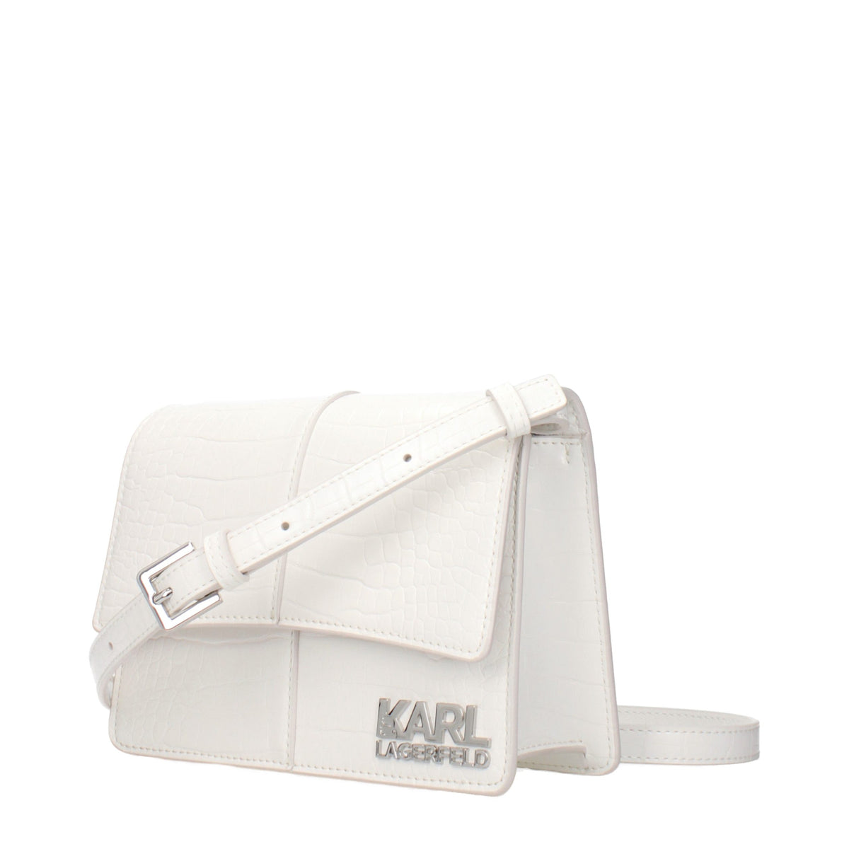 Karl Lagerfeld White Polyethylene Crossbody Bag Karl Lagerfeld