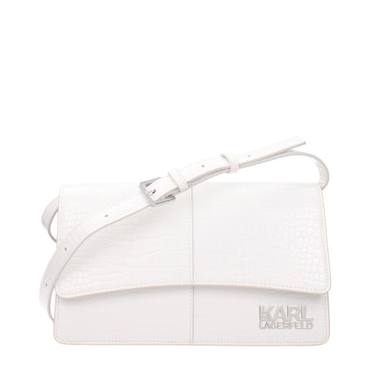 Karl Lagerfeld White Polyethylene Crossbody Bag Karl Lagerfeld