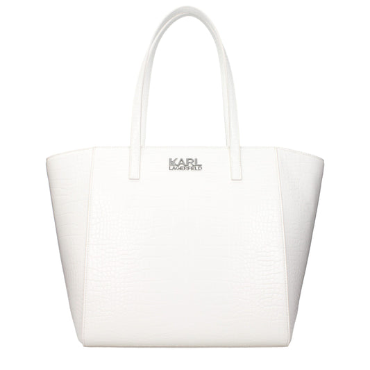 Karl Lagerfeld White Polyethylene Shoulder Bag Karl Lagerfeld