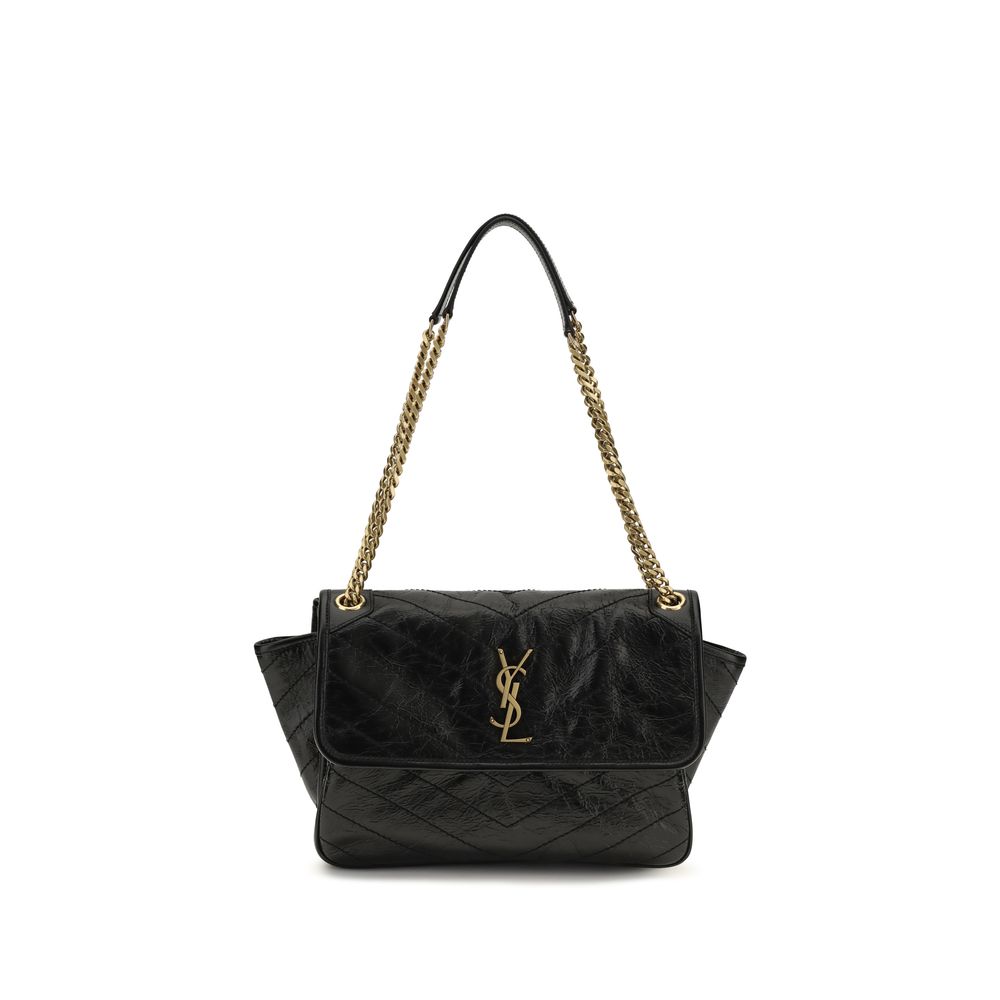 Saint Laurent Black Calf Leather Bos Taurus Shoulder Bag Saint Laurent