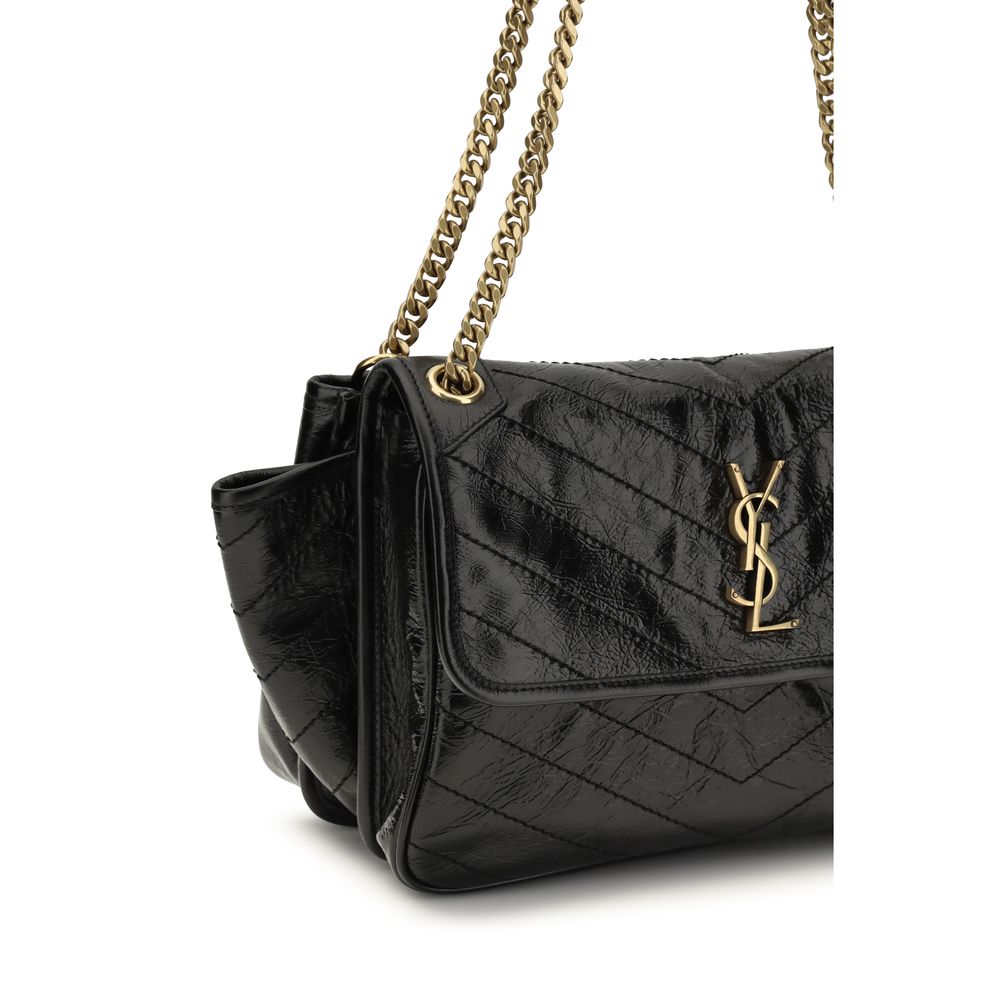 Saint Laurent Black Calf Leather Bos Taurus Shoulder Bag Saint Laurent