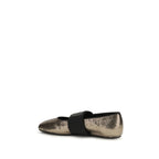 Givenchy Gold Calf Leather Bos Taurus Ballet Flats Givenchy
