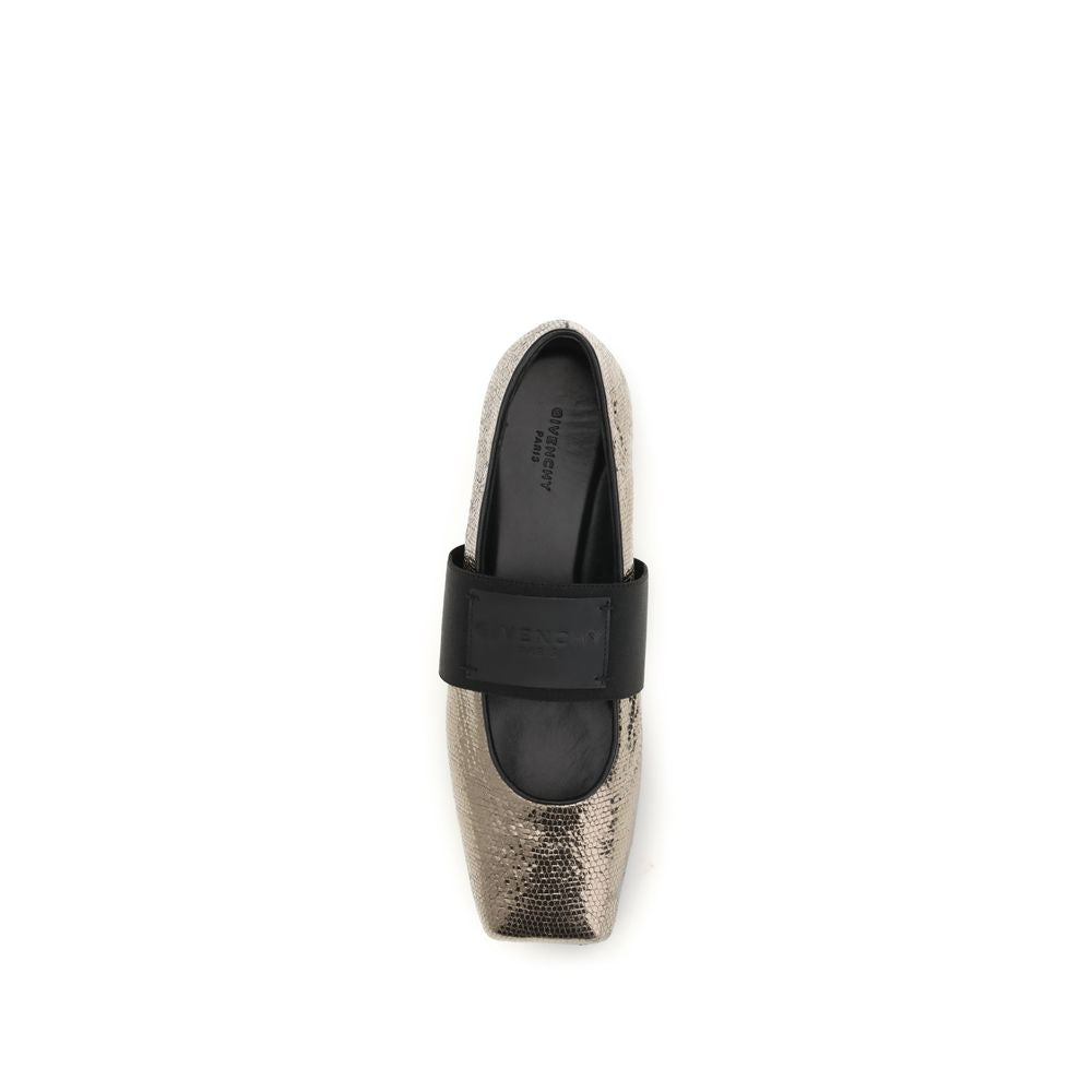 Givenchy Gold Calf Leather Bos Taurus Ballet Flats Givenchy