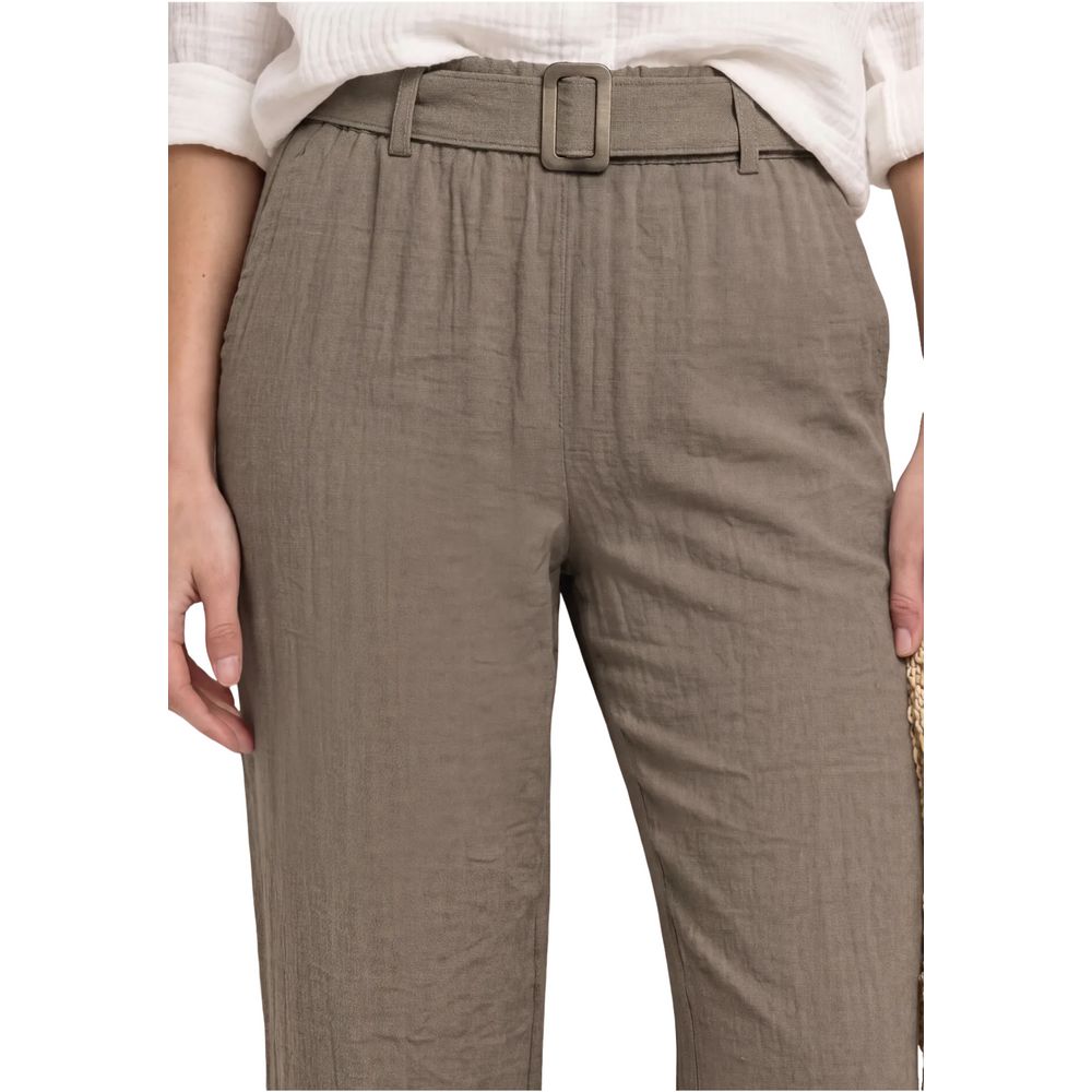 Street One Beige Viscose Casual Pants Street One