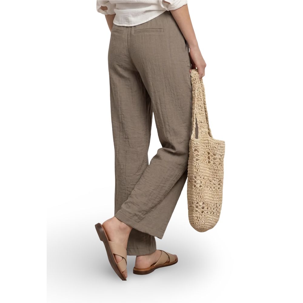 Street One Beige Viscose Casual Pants Street One