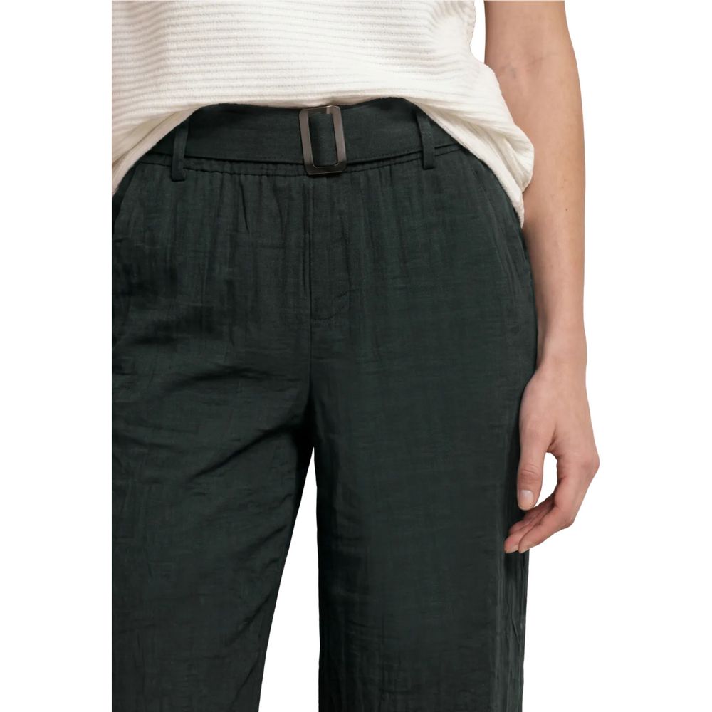 Street One Black Viscose Casual Pants Street One